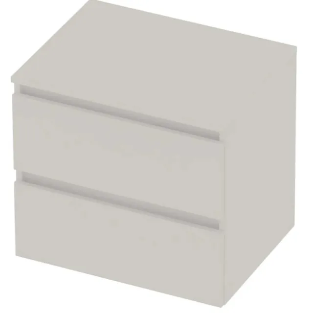 Basic-Line Deck 46 Badmeubelset Greeploos 60x46x58 cm Mat White Mat Wit