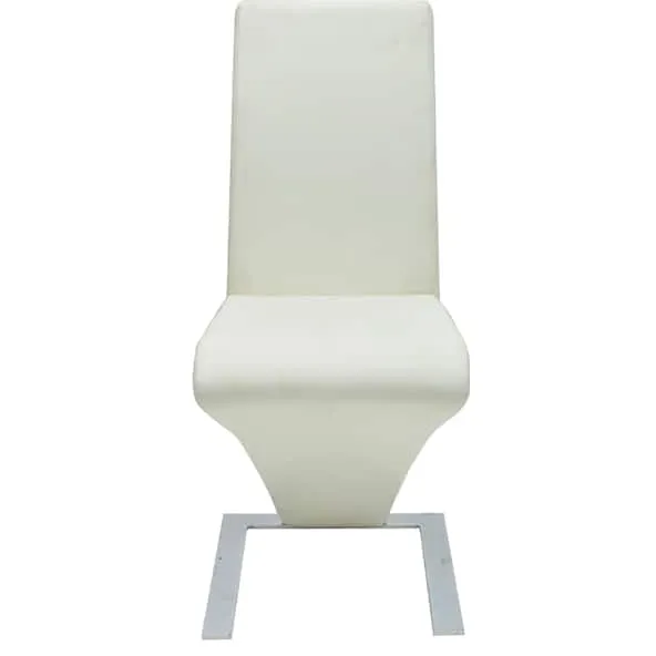 vidaXL Eetkamerstoelen 4 st kunstleer wit