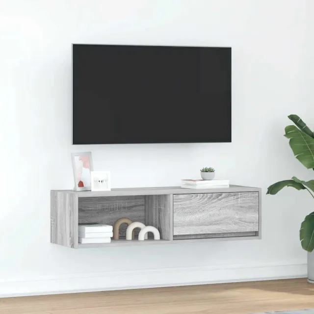 vidaXL Tv-meubel 100x31x25,5 cm spaanplaat grijs sonoma, foto 2
