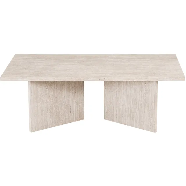Rousseau Salontafel Litar - 125x65x42cm - Beige Travertin