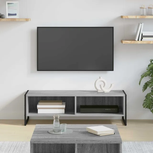 vidaXL TV-kast 100 x 36.5 x 30.5 cm Grijs Sonoma Bewerkt hout, foto 2