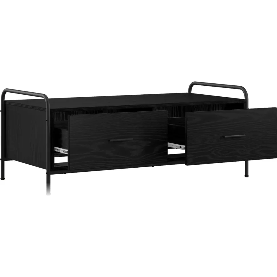 vidaXL Salontafel Zwart eiken 99,5 x 49 x 41 cm Bewerkt hout