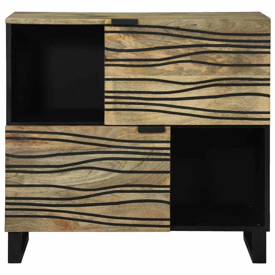 vidaXL Dressoir Bruin 80 x 33 x 75 cm massief mangohout, foto 3