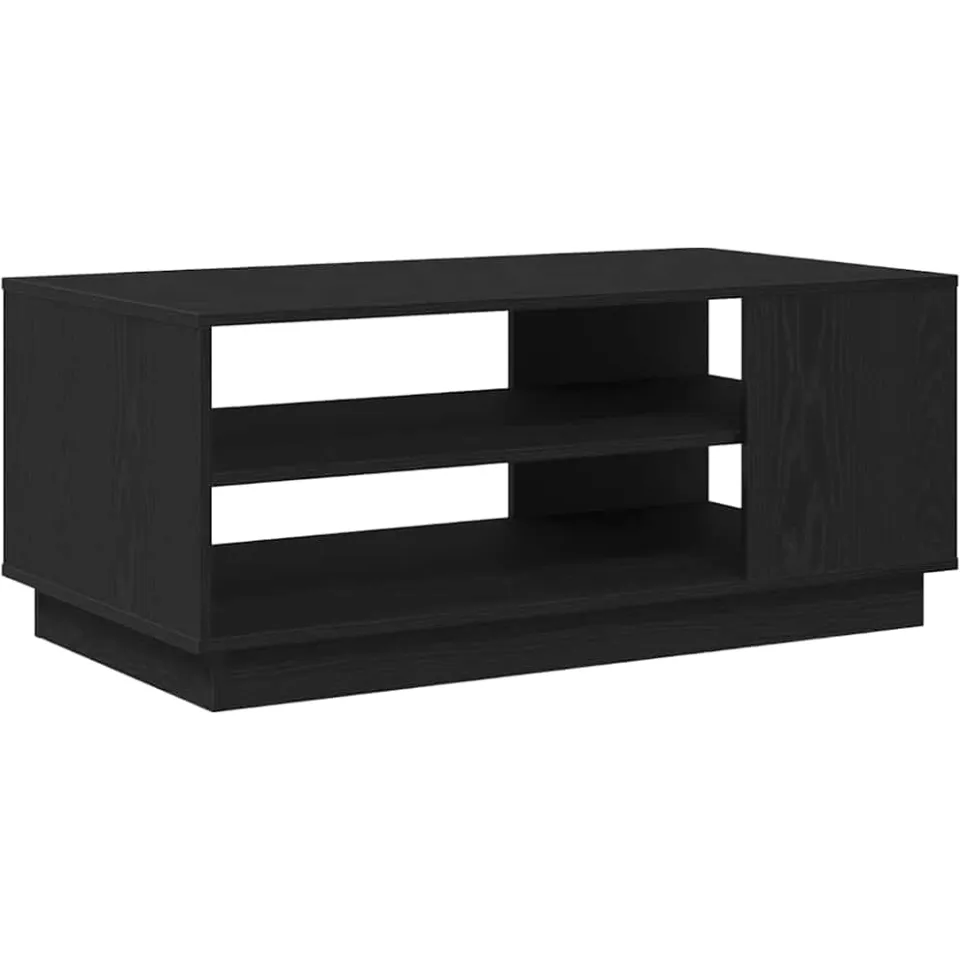 vidaXL Salontafel Zwart Eiken 102 x 55 x 43 cm Bewerkt hout, foto 3