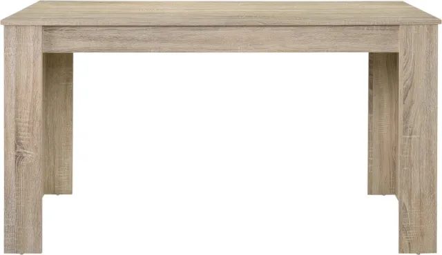 en.casa Eettafel Nora 140x90x77 cm eikenkleurig gekalkt