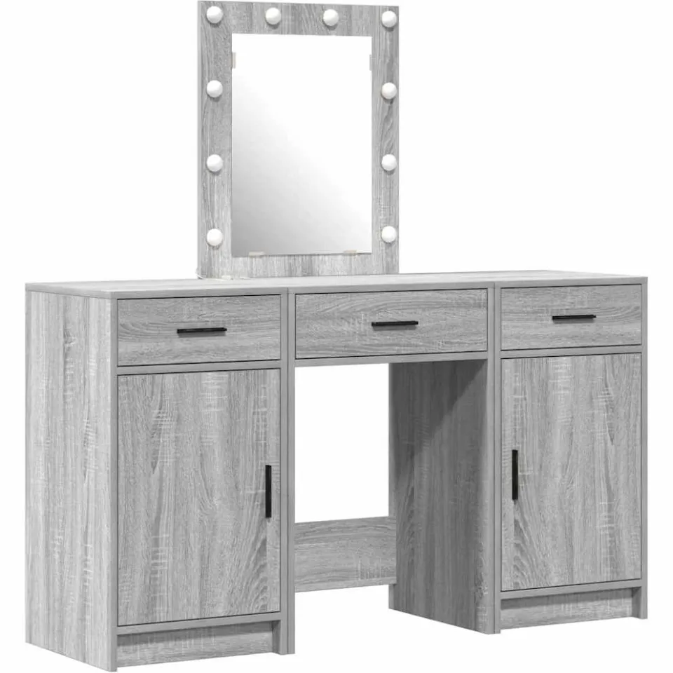 vidaXL Plafondtafel Grijs 50 x 41 x 135 cm Bewerkt hout, foto 3