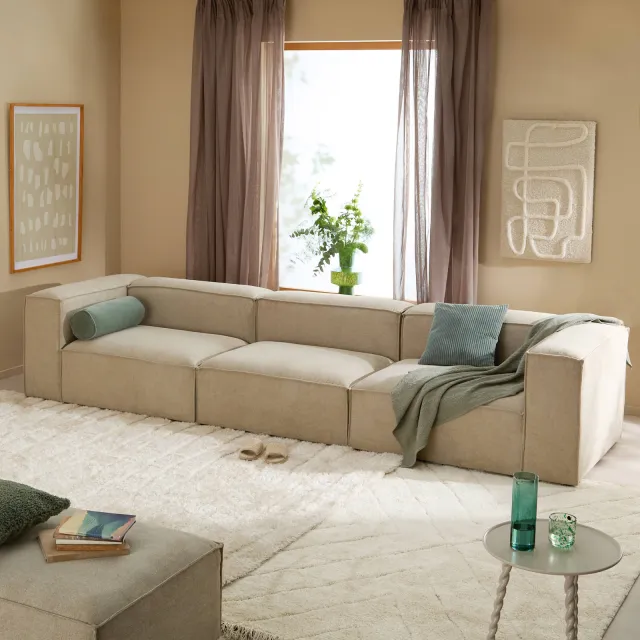 NOUS Living Igor 4-zitsbank beige, foto 2