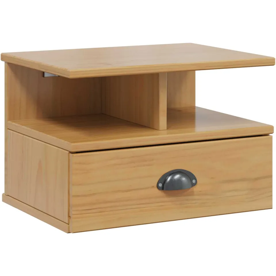 vidaXL Nachtkastje HILL Honingbruin 40 x 31 x 27 cm Massief grenenhout bruin, foto 3