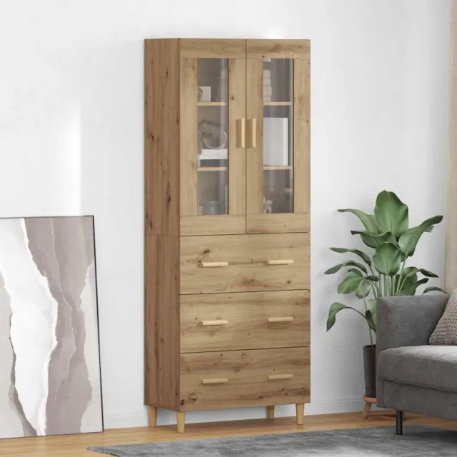 vidaXL Hoge kast Artisan Eiken 69,5 x 34 x 180 cm, foto 2