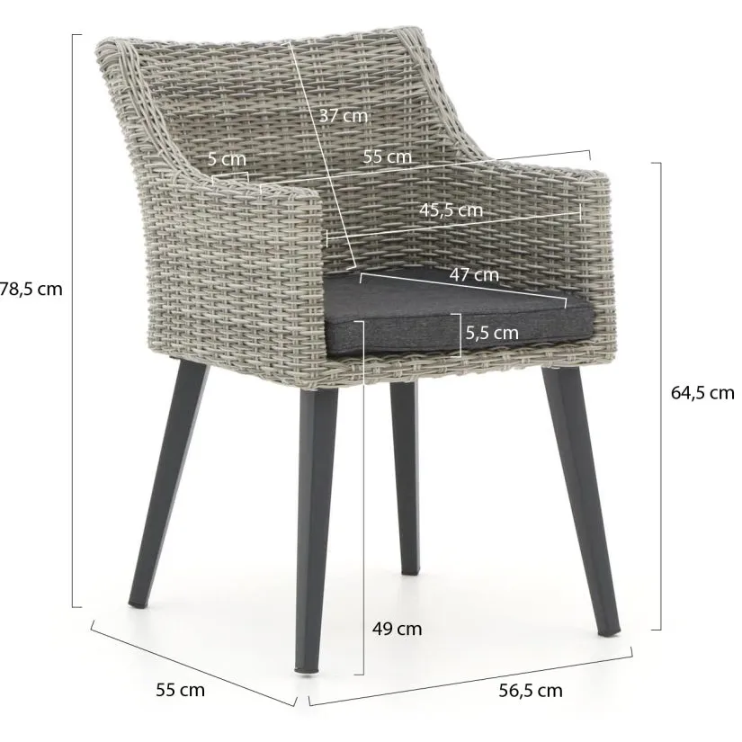 Manifesto Furniture Manifesto Matese/Fidenza ovaal 220cm dining tuinset 7-delig