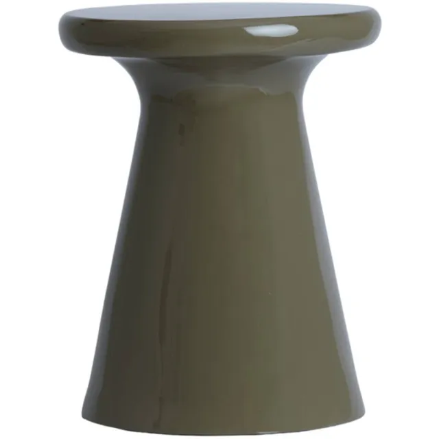 Light & Living TABOA bijzettafel hout glans taupe Ø40x51 cm ronde tafel - Light & Living