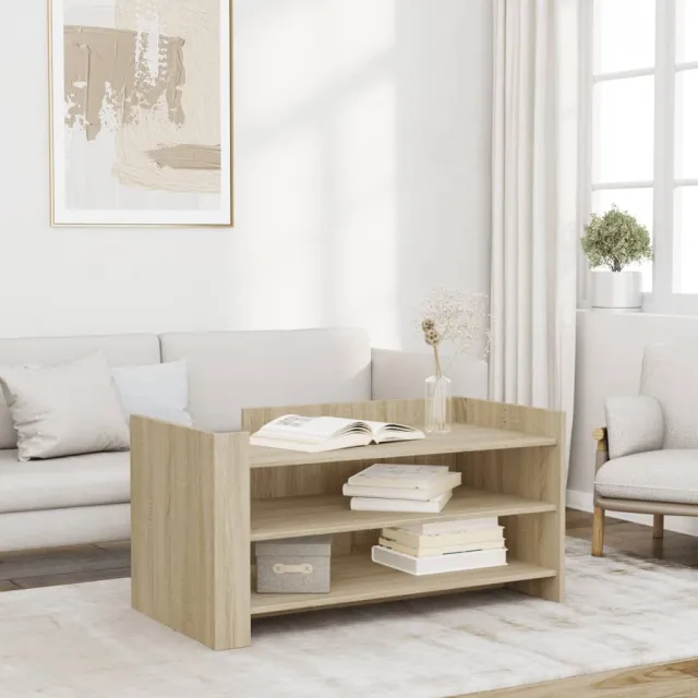 vidaXL Salontafel 100x50x50 cm bewerkt hout sonoma eikenkleurig, foto 2