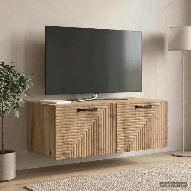 vidaXL Wandbeugel TV-kast 78,5 x 41 x 30 cm Artisanaal eiken Bruin