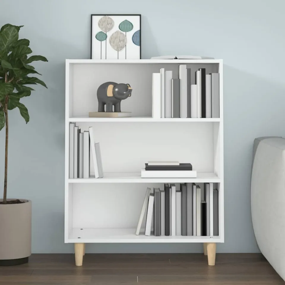 vidaXL Dressoir 69,5x32,5x90 cm bewerkt hout wit, foto 3