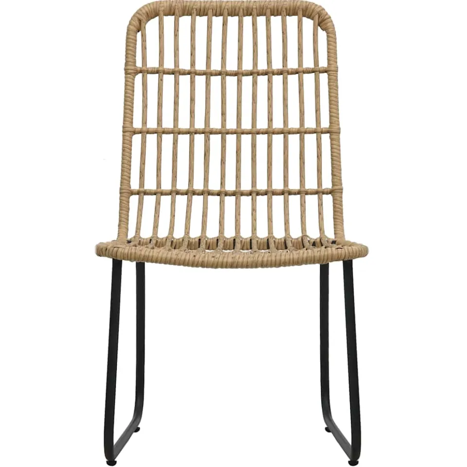 vidaXL 5-delige Tuinset poly rattan en glas bruin, foto 4