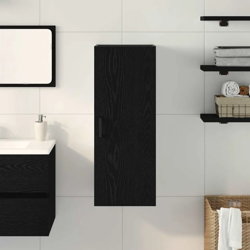 vidaXL Wandkast 34,5x34x90 cm bewerkt hout zwart eikenkleurig, foto 3