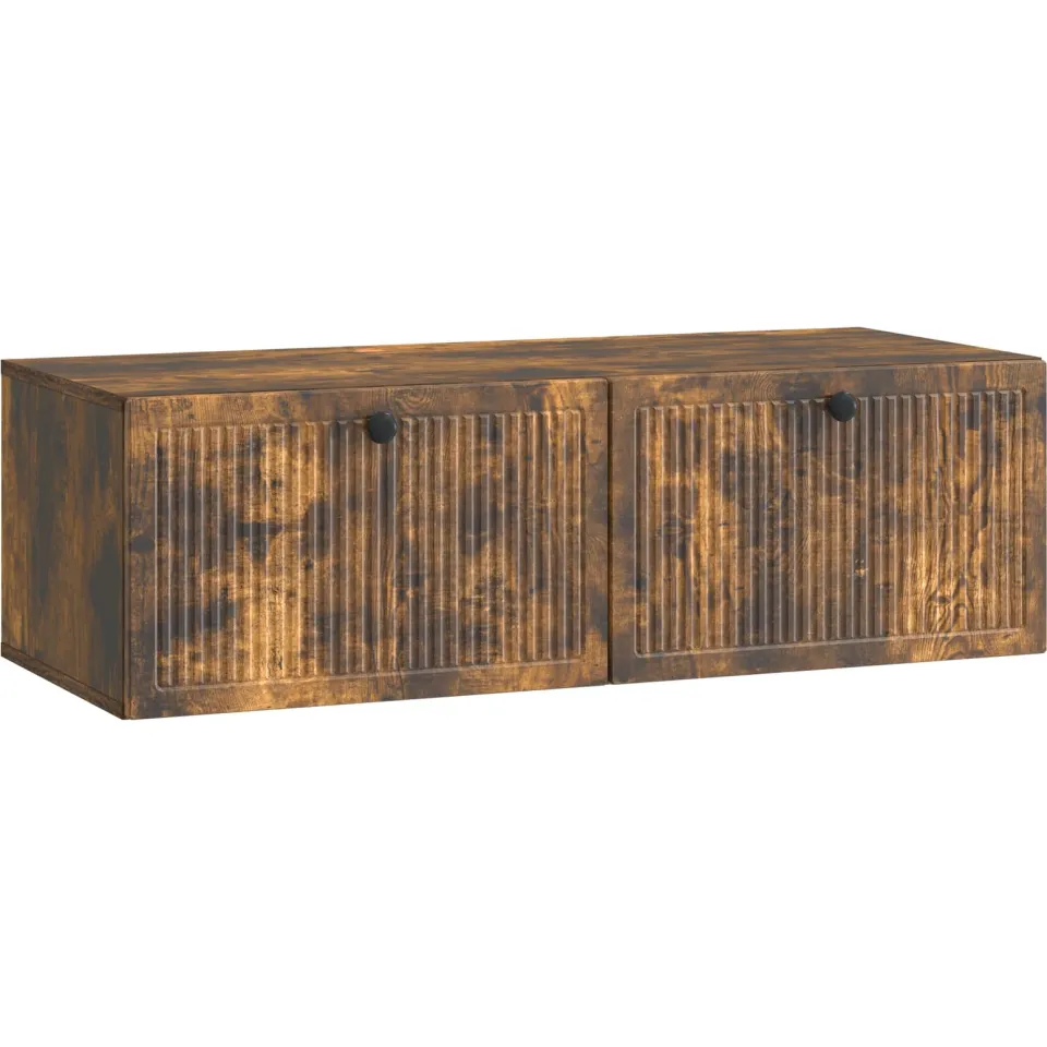vidaXL Wandbeugel TV-kast Gerookt eiken 98 x 41 x 30 cm Bewerkt hout Bruin