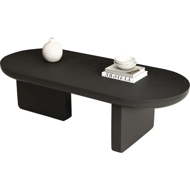 COVREO Salontafel 119,7 x 49,8 x 35,5 cm zwart MDF, modern en minimalistisch