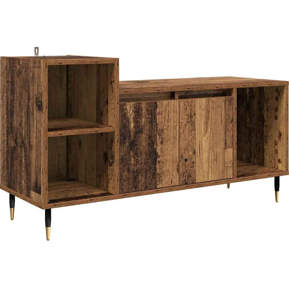 vidaXL TV-kast 100 x 35 x 55 cm Oud Hout Bewerkt hout bruin, foto 3