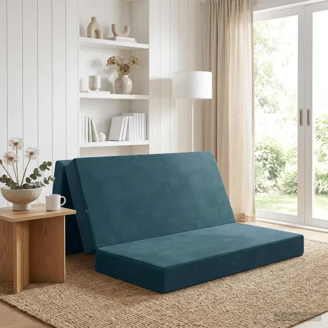 vidaXL Vouwbare Bankbed 160 x 67 x 45 cm Blauw