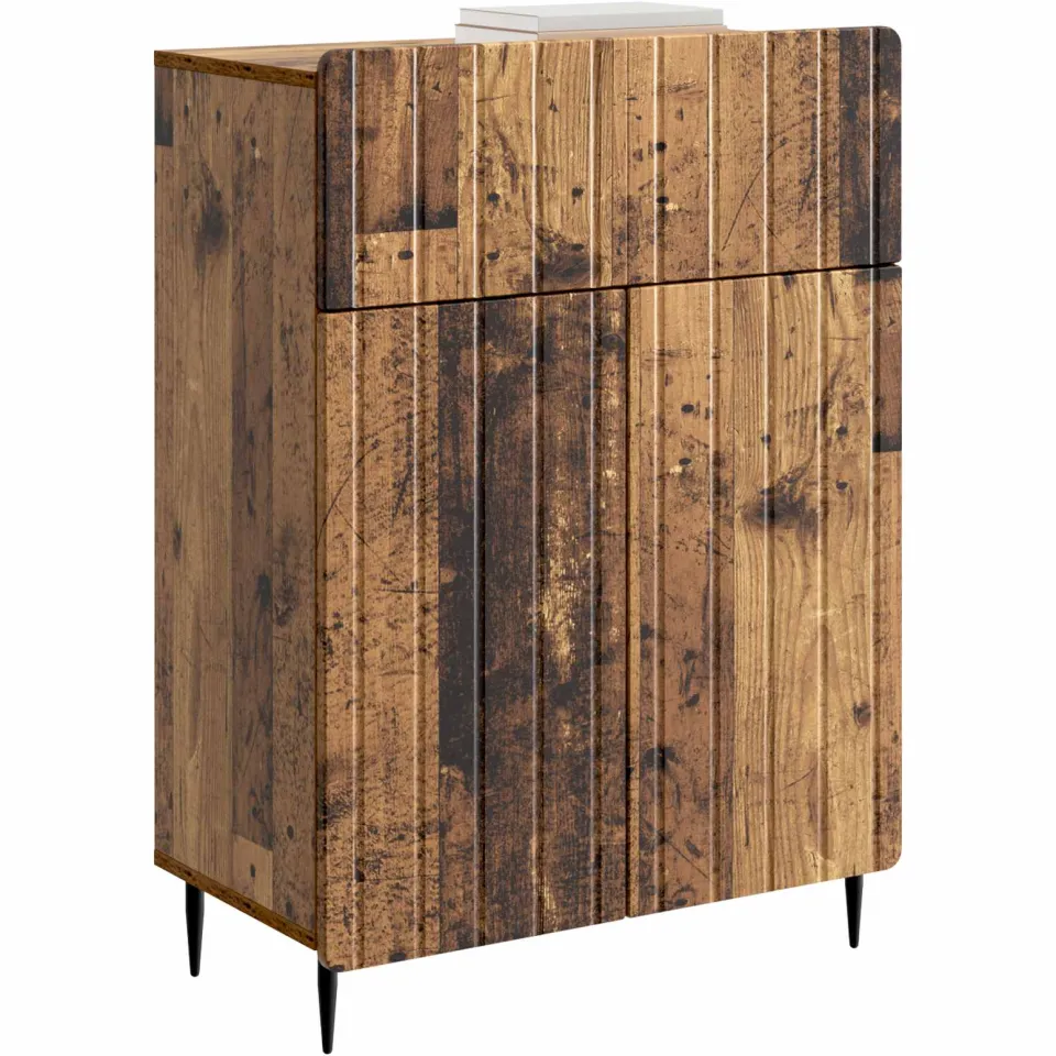 vidaXL Dressoir Oud hout 66 x 34,5 x 92 cm Bewerkt hout Bruin