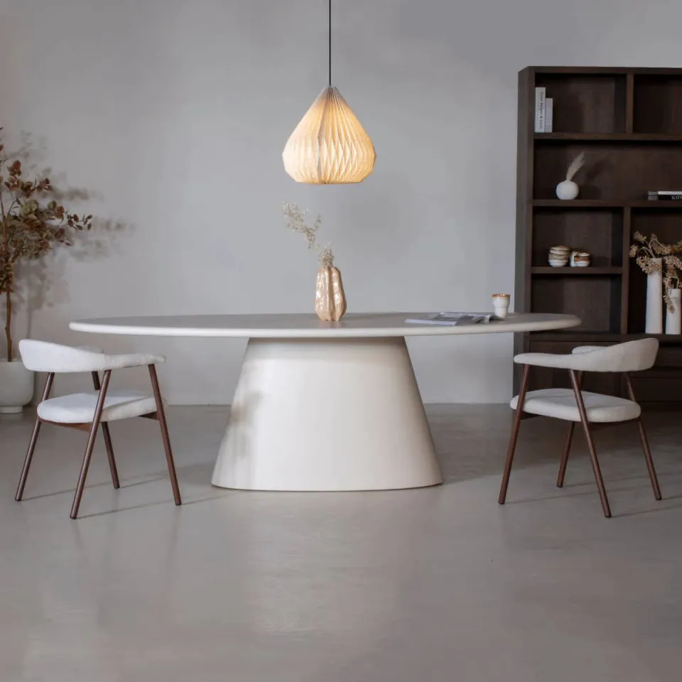 Giga Meubel Eettafel Brunn - Ovaal Beige Composiet - 200cm, foto 3