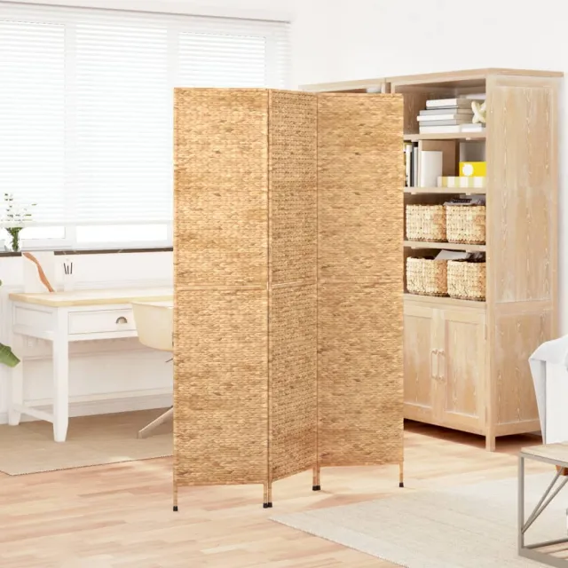 vidaXL Kamerscherm met 3 panelen 122x180 cm waterhyacint bruin, foto 2