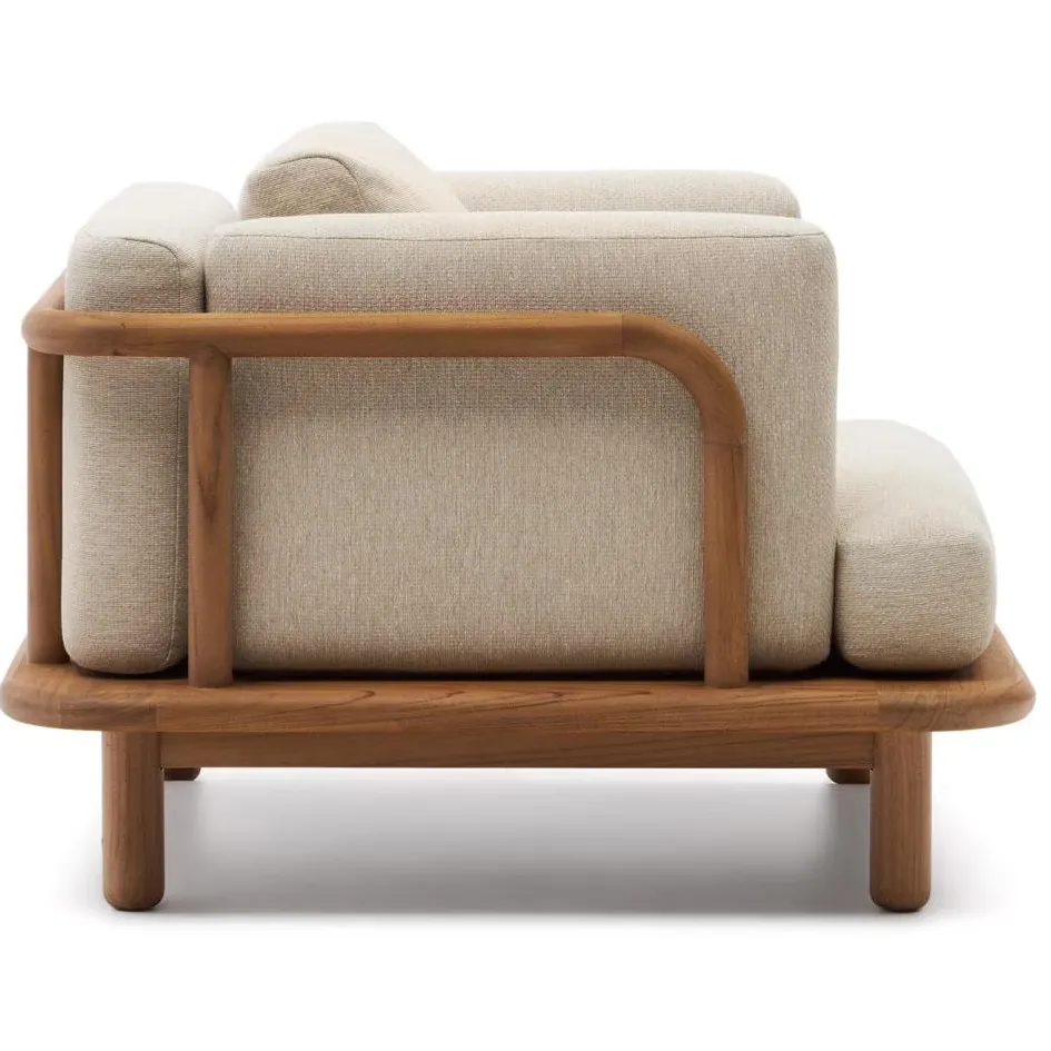 Kave Home Turqueta fauteuil teakhout teak, foto 4