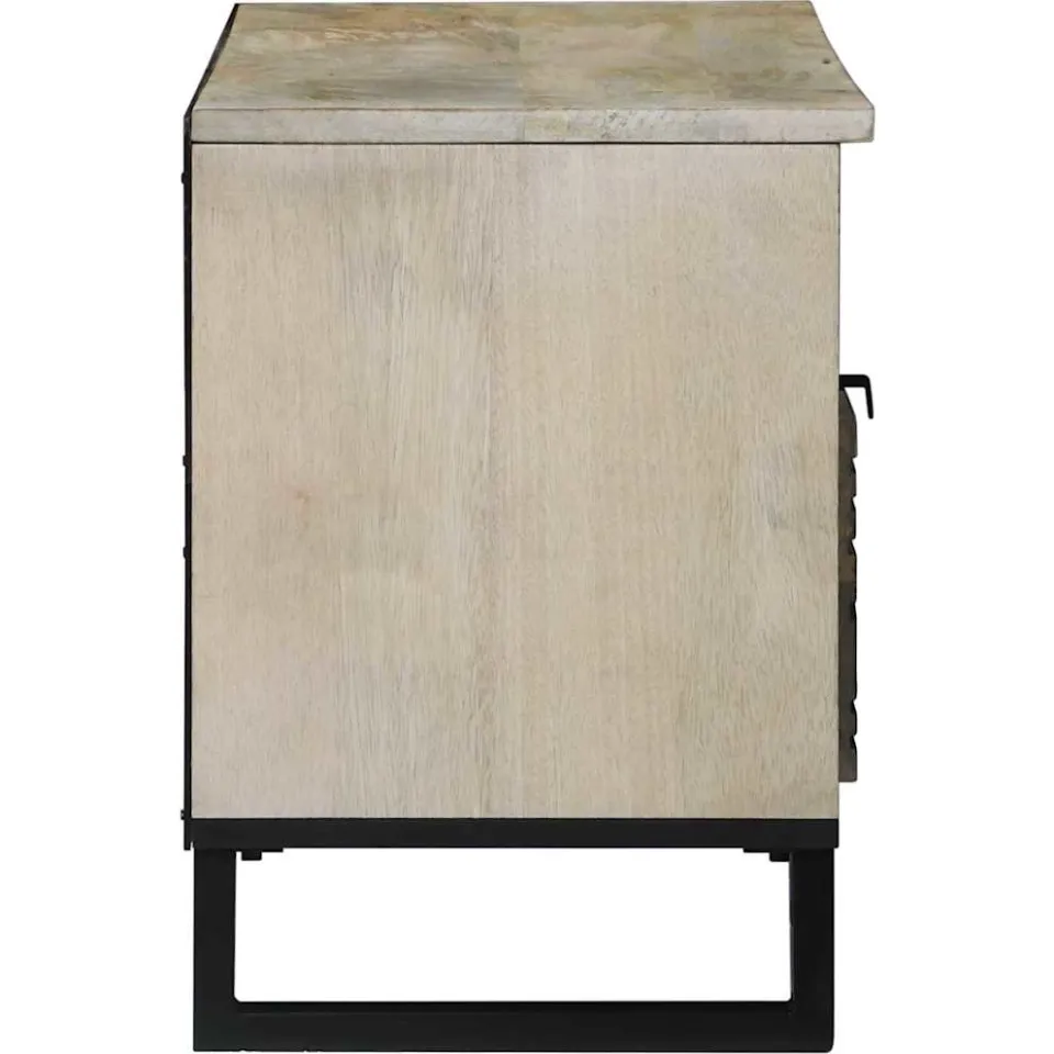 vidaXL TV Eenheden 100 x 33 x 46 cm Wit Bewerkt hout, foto 3