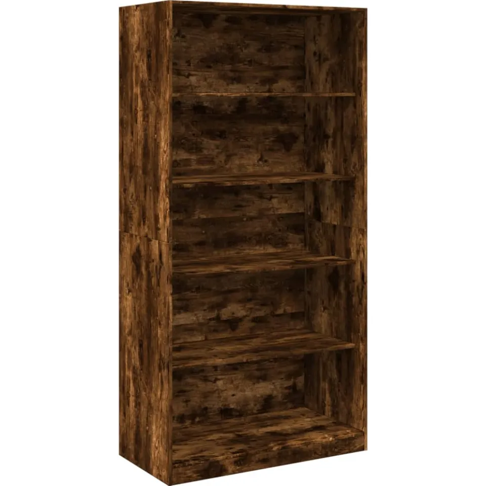 vidaXL Kledingkast 100x50x200 cm bewerkt hout gerookt eikenkleurig, foto 3