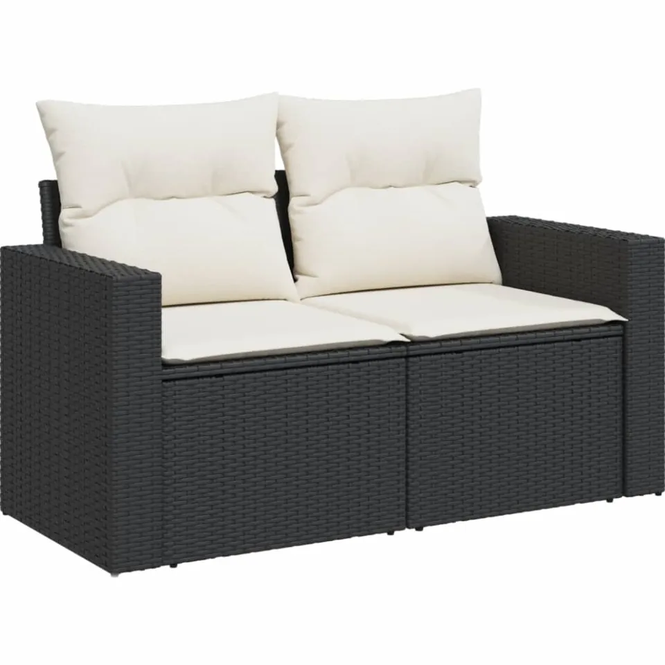 vidaXL 10-delige Loungeset met kussens poly rattan bruin, foto 4