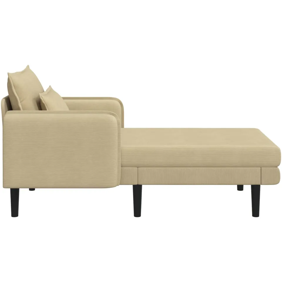 vidaXL Grote chaise longue Grijs groen Katoenen stof, foto 4