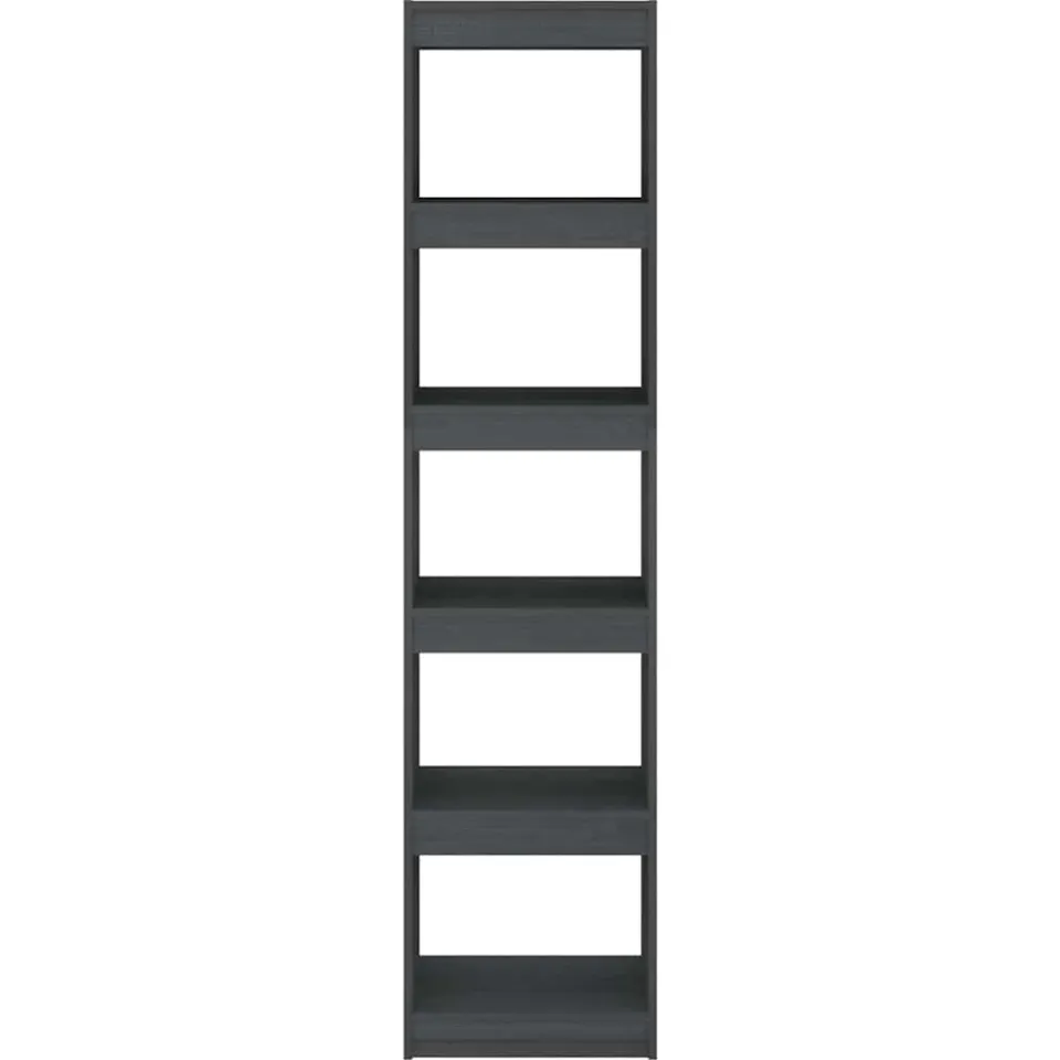 vidaXL Boekenkast/kamerscherm 40x30x167,5 cm massief grenenhout grijs, foto 4
