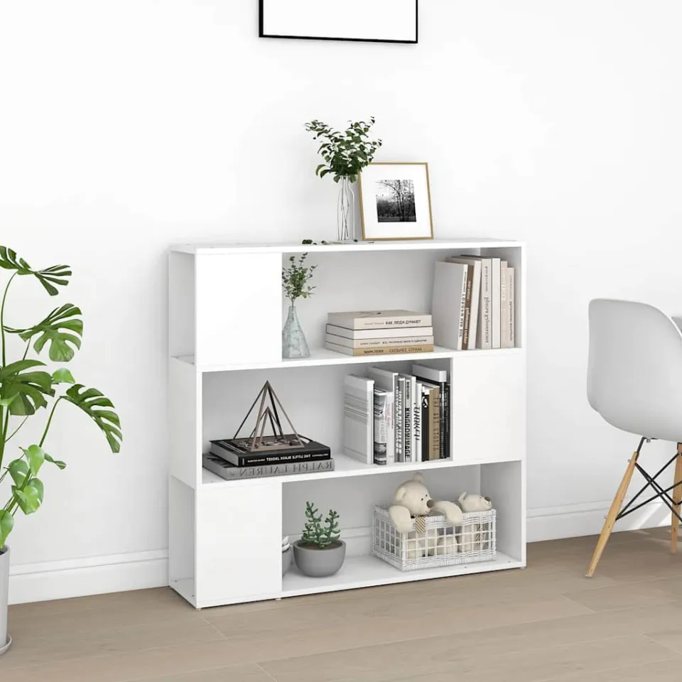 vidaXL Boekenkast/kamerscherm 100x24x94 cm wit, foto 3