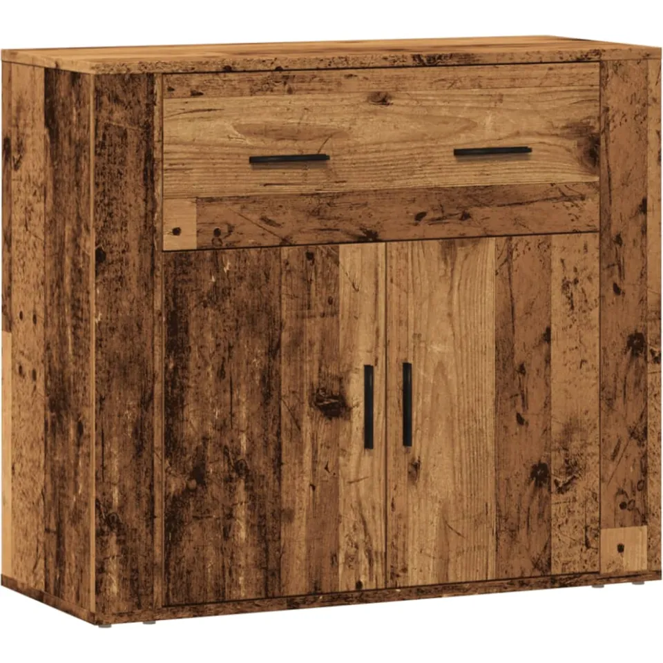 vidaXL Dressoir 80x33x70 cm bewerkt hout oud houtkleurig bruin, foto 3