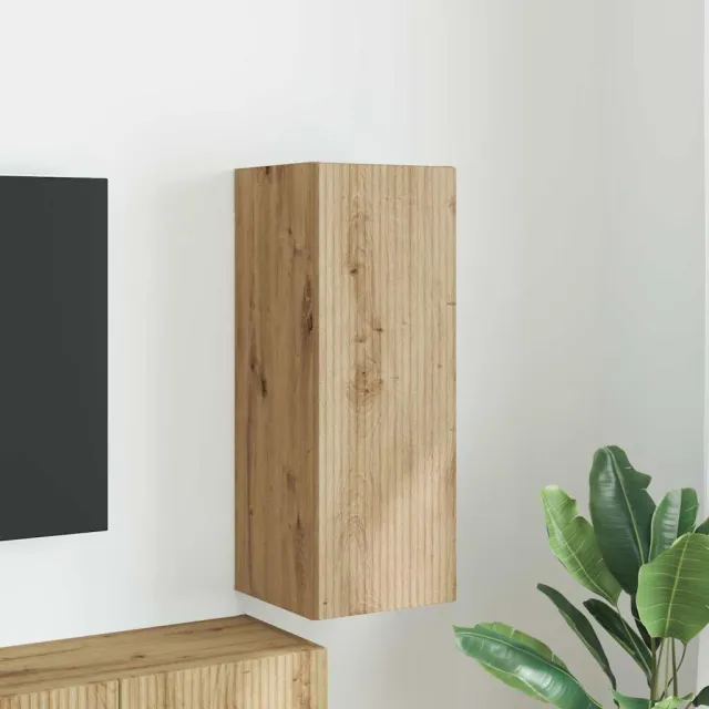 vidaXL TV Wandkast 30 x 31 x 80 cm Ambachtelijk eiken Bewerkt hout Bruin