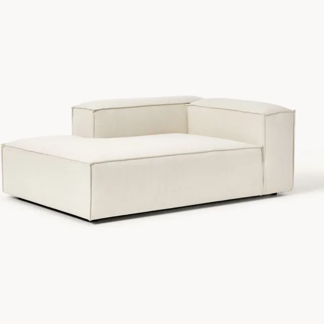 Westwing Collection Hoek chaise longue module Lennon wit