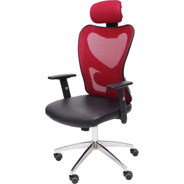 MCW Professionele bureaustoel Atlanta, bureaustoel bureaustoel, kunstleer ~ rood