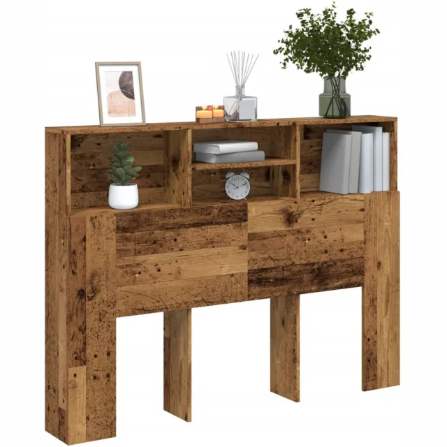 vidaXL Hoofdbordkast 140x19x103,5 cm oud houtkleurig Bruin