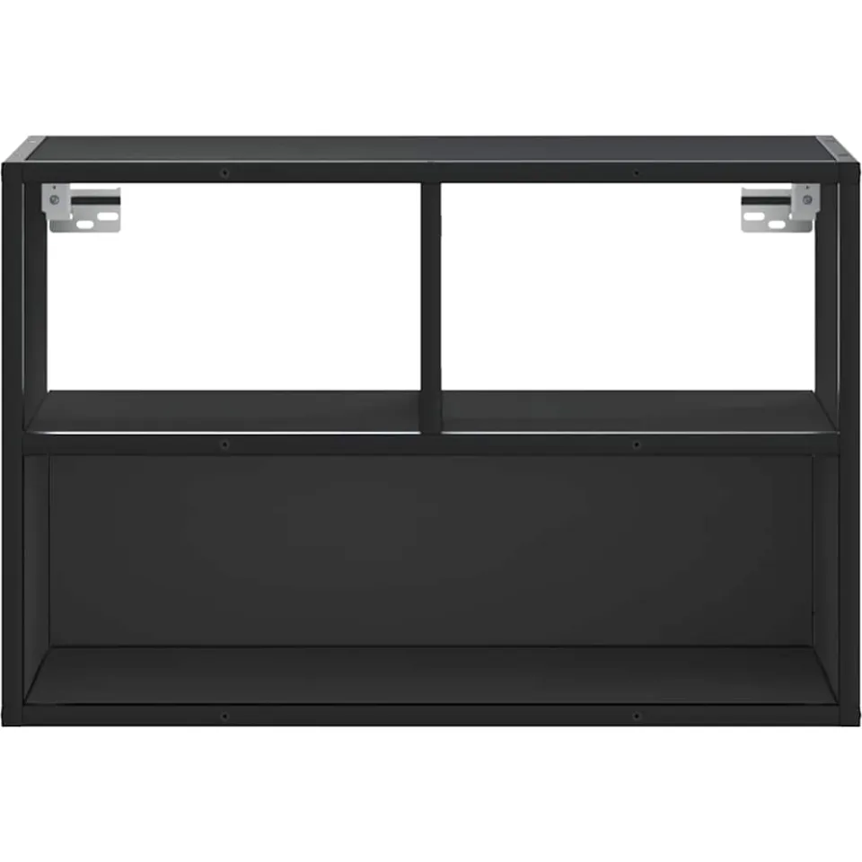 vidaXL Tv-meubel 60x31x39,5 cm bewerkt hout en metaal zwart, foto 4