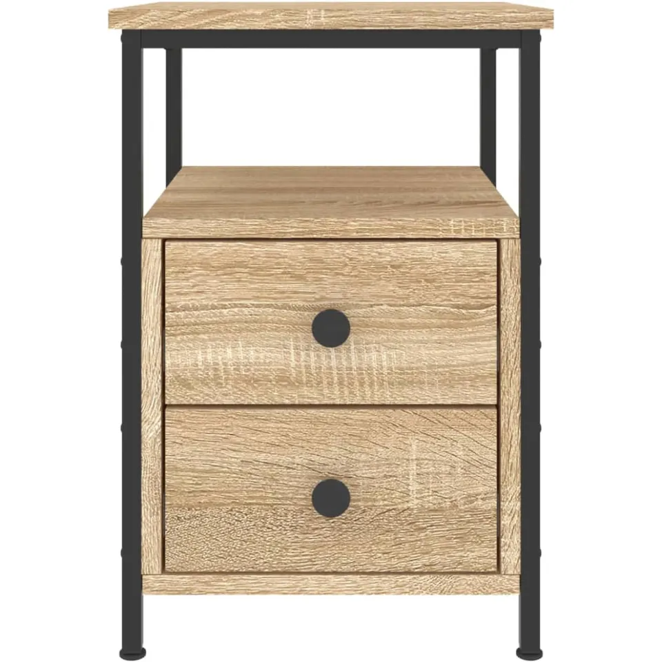 vidaXL Nachtkastjes 2 st 34x35,5x50 cm sonoma eikenkleurig, foto 4