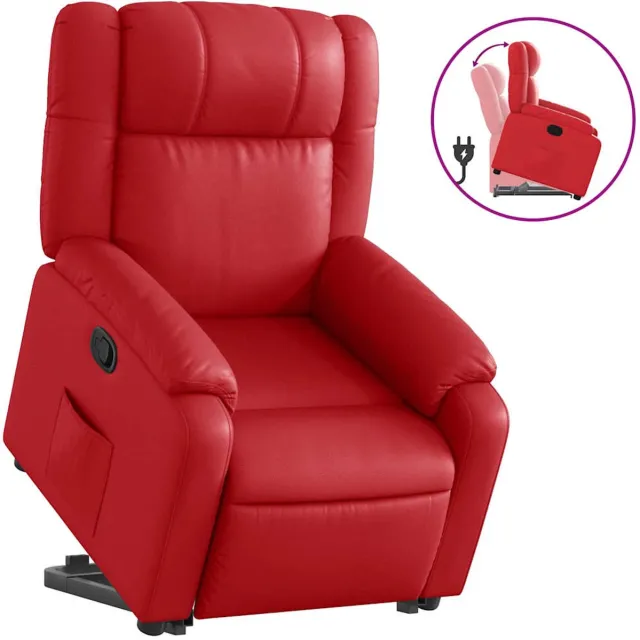 vidaXL Sta-op-stoel - kunstleer - rood