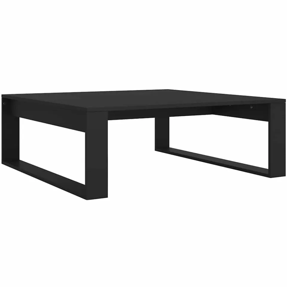 vidaXL Salontafel 100x100x35 cm bewerkt hout zwart, foto 3