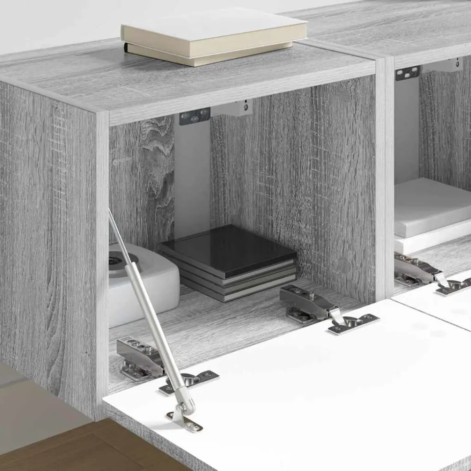 vidaXL TV Wandkast 2 st Grijs Sonoma Bewerkt hout, foto 4