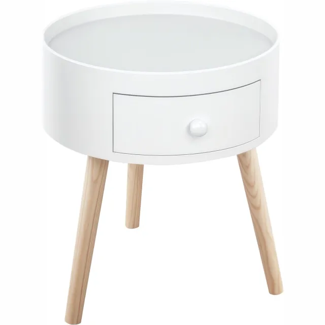 Homcom Salontafel - Hout - 38x38x45cm - Wit