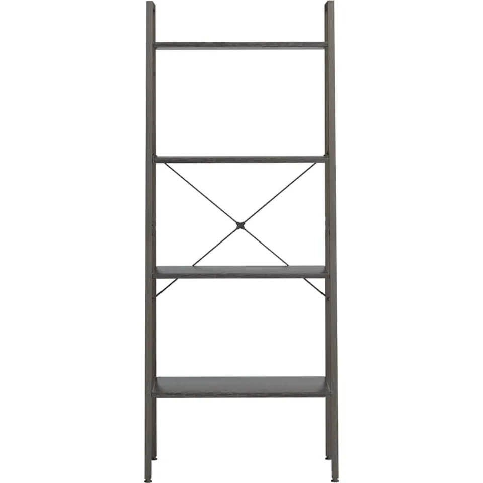 vidaXL Opbergmeubel met 4 schappen 56x35x140 cm zwart
