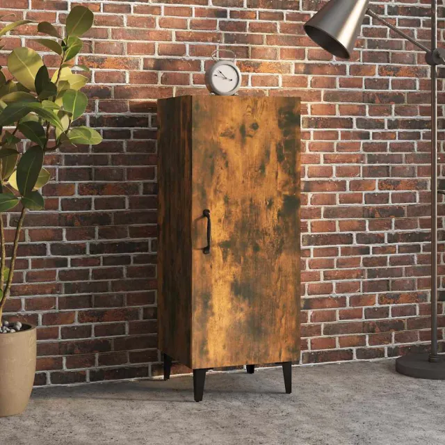 vidaXL Dressoir 34,5x34x90 cm bewerkt hout gerookt eikenkleurig Bruin