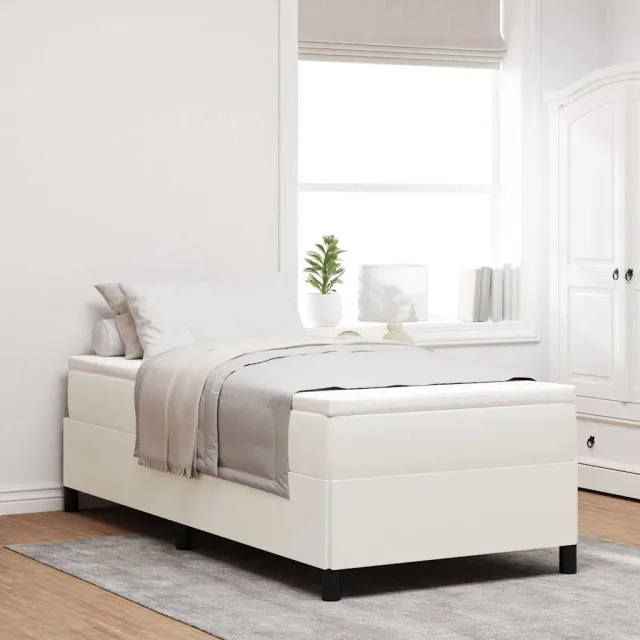 vidaXL Boxspringbed Crèmekleurig 80 x 200 cm Katoen Stof