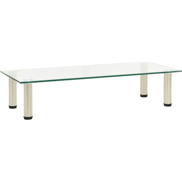 vidaXL Tv-meubel 80x35x17 cm gehard glas transparant Transparent