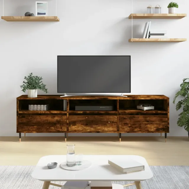 vidaXL Tv-meubel 150x30x44,5 cm bewerkt hout gerookt eikenkleurig, foto 2